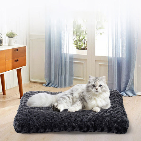Dog Bed Clearance£¬Pet Bed-Orthopedic Crate Foam Pet Bed- Pet Mattress Nonskid Bottom-Comfy Anxiety Pet Bed Mat£¬Black