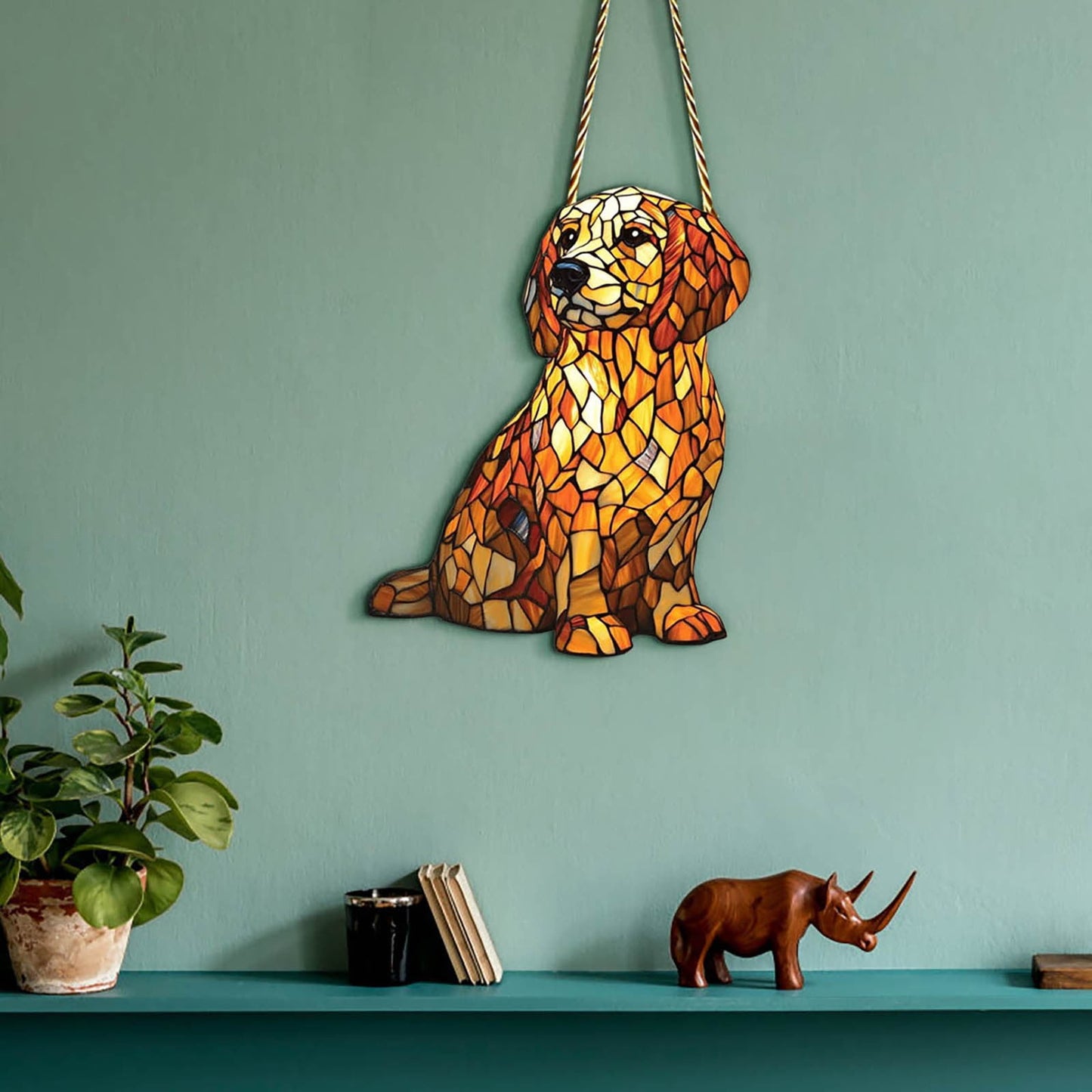 Dog Suncatcher -2025 Acrylic Dog Series Art Stained Glass Window Hanging, Corgi/Beagle/French Bulldog/Dachshund/Labrador Ornaments for Window Decor, Funny Gift for Dog Lovers