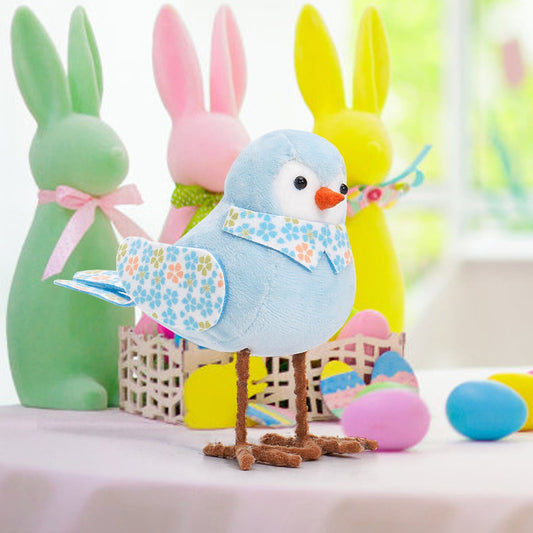 Easter Small Pink Fabric Bird Tabletop Decoration, Easter Decorations, Birds Decorations Window Displays Props Festive Decorations,Easter Decor