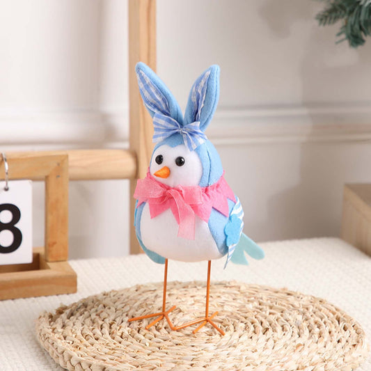 Easter Small Pink Fabric Bird Tabletop Decoration, Easter Decorations, Birds Decorations Window Displays Props Festive Decorations