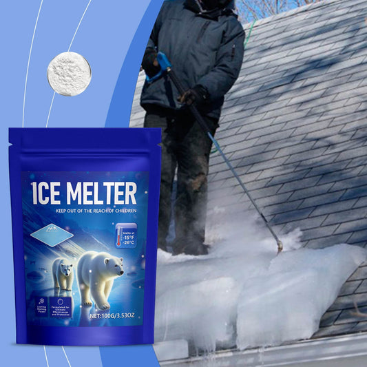 Effectively Melt Ice And Snow While Reducing Potential Impacts The Environment And Vegetation,Pet Safe Ice Melter, 100G Deicing Granules For Driveways & Walkways, Fast-Acting Snow Melt Agent