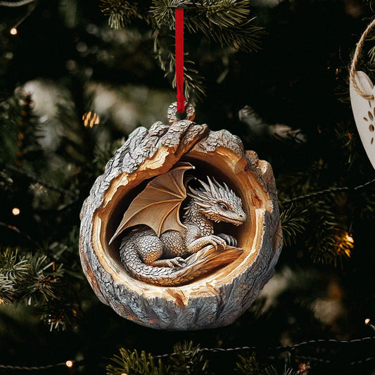 Evlvelym Animal Christmas Ornaments Forest Christmas Tree Decorations Woodland Christmas Ornaments Forest Animal Ornaments Dinosaur Christmas Tree Animal Pattern 2D Acrylic Ornament