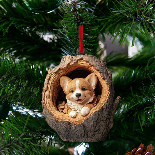 Evlvelym Dog Christmas Ornaments for Christmas Tree Cute Cute Corgi Dog Ornaments for Christmas Tree Funny Christmas Ornaments Pet Christmas Ornament Christmas Keepsake Gifts for Pet Dog Cat Lover