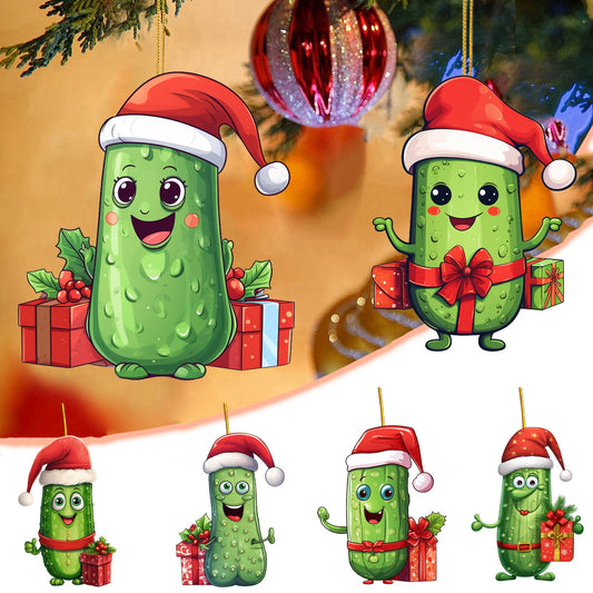 Evlvelym Pickle Ornaments for Christmas Tree Decorations Pickleball Ornaments Funny Christmas Decorations Christmas Pickle Ornament Mini Cucumber Christmas Ornaments Pickle Party Decorations