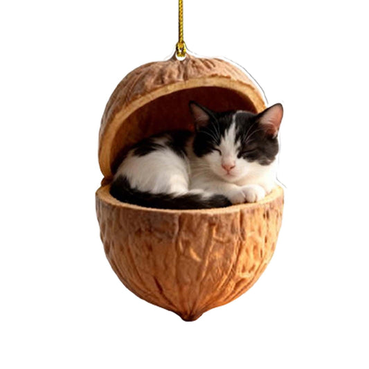 Forest Animal Oak Seed Ornaments, Forest Animal Acorn Ornaments,Christmas Tree Hollow Pinecone Ornament 2D Flat Acrylic Pendant For Holiday Decor Tree Home Decoration