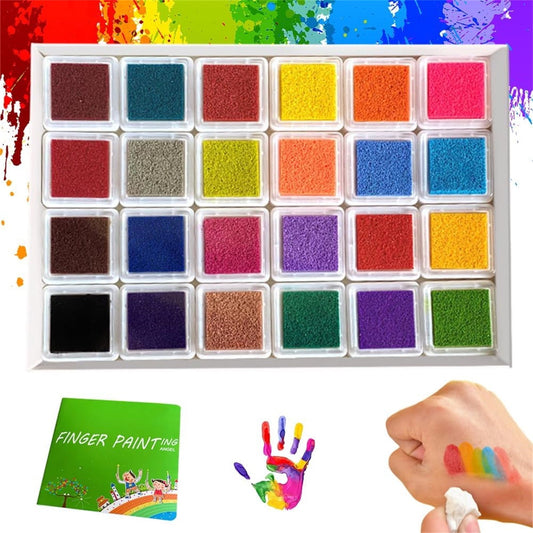 Funny Finger Painting Kit,Finger Paint,12 Color Washable Finger Paint Set With Book For Kids, Finger Painting For Toddlers 1-3,Diy Crafts Finger Paint Sets For Children'S Day Christmas Art Painting