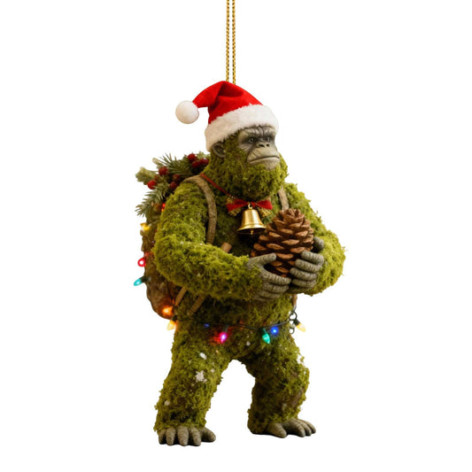 Funny Ornaments,Vibrant Gorilla Animal 2D Flat Christmas Tree Ornaments,Funny Christmas Ornament,Acrylic Ornament,Christmas Tree Decor,Savage Ornament Christmas Decor Home Festive Holiday Decor