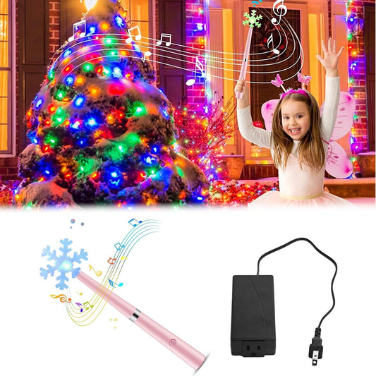 Glowing Christmas Tree Light Controller,Christmas Tree-Shaped Light Controller Red And White Striped Star Glowing Christmas Decoration Christmas Tree Light Control Stick,Pink And Snowflake
