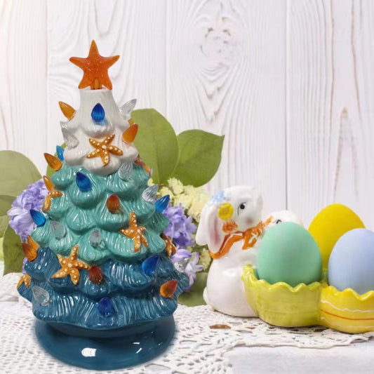 Gnome Easter Ceramic Tree,CELNNCOE Colorful Doll Tree Easter Decorations for Indoor Spring Home Bedroom Office D¨¦cor, Bunny Decor,Tabletop Bunny Doll Tree Easter Gifts For Kids Teens Girl Women