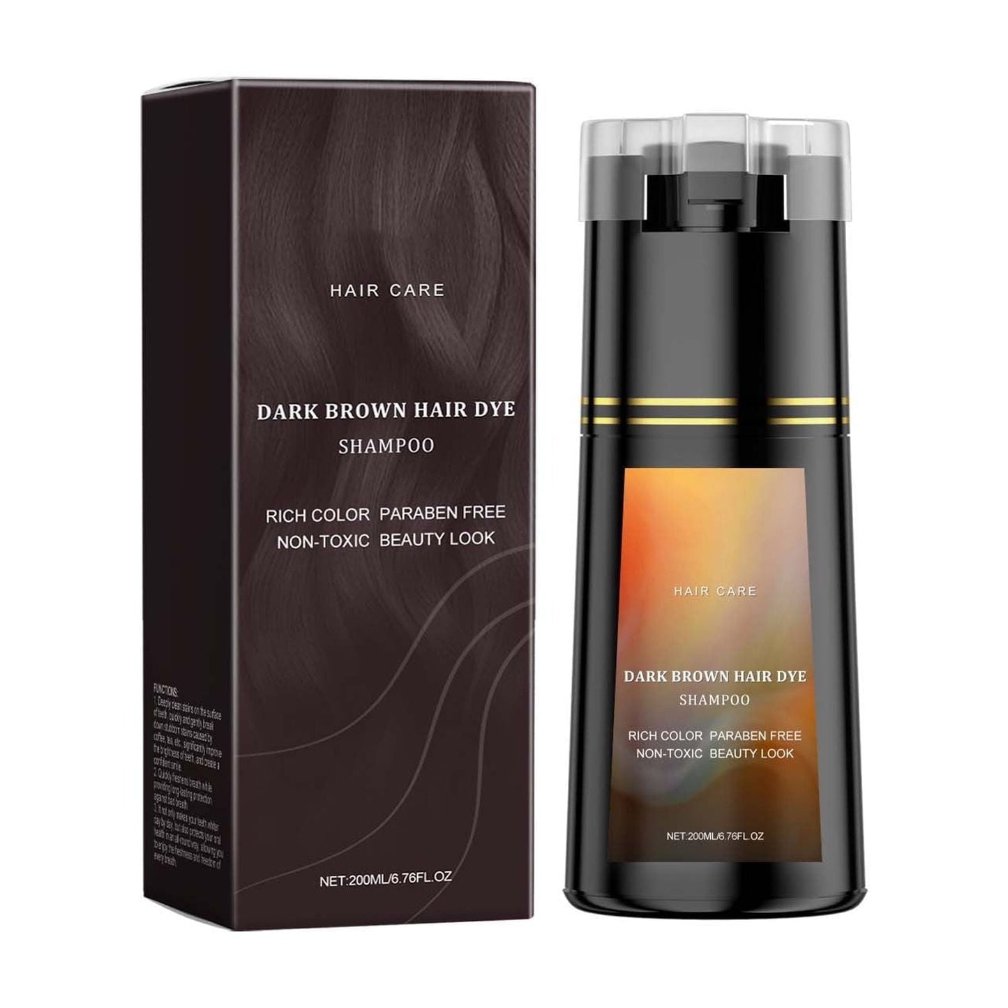 Hair Dye Shampoo, 2025 Hair Care Shampoo,3 In 1 Haircare Instant Dye Shampoo, Natural Hair Color Shampoo For Gray Hair Coverage, Suitable For Women & Men,Brown