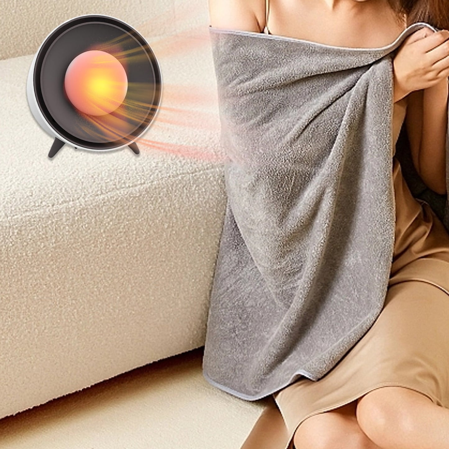 Hand Warmer Desktop Heater With Magnetic Hand Warmer, Electric Heater,Space Heater,Portable Heater,Fan Heater For Home,Office Hot Blower,400W Low Power Consumption,Overheat & Tip-Over Protection