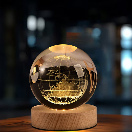 Happy Haves Light Sphere, Happyhaves Calming Stellar Spheres The Galaxy, 3D Solar System Crystal Ball Night Light,3D Galaxy Crystal Ball Night Light for Bedroom Living Room Decoration,6CM