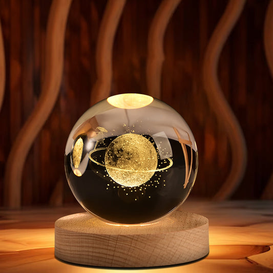 Happy Haves Light Sphere, Happyhaves Calming Stellar Spheres The Galaxy, 3D Solar System Crystal Ball Night Light,3D Galaxy Crystal Ball Night Light for Bedroom Living Room Decoration,7CM