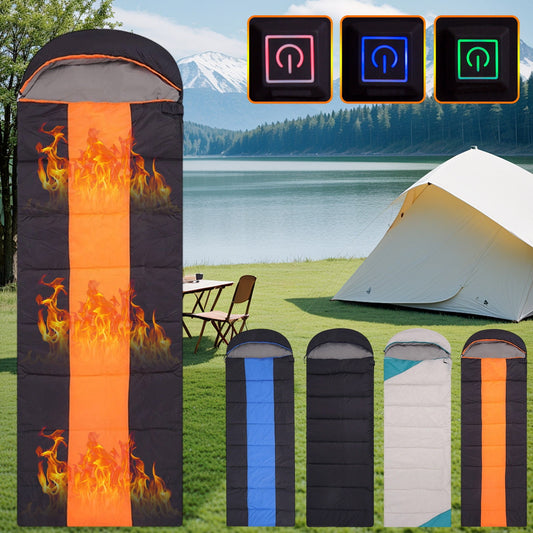 Heated Sleeping Bag,Electric Sleeping Bag Heater,5V Heated Sleeping Bag With Usb-C Port, Portable Electric Warming Bag For Cold Weather Camping, Hiking, And Outdoor Adventures