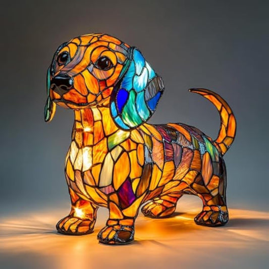 High Quality Color Mosaic Dog Lamp Cat Lamp, Night Light Cat And Dog, Led Cat Lamp Mosaic/Yorkshire Terrier/Chihuahua/Dachshund/Corgi Lamp Usb, Home Decor For Bedroom Lighting For Cat And Dog Lovers