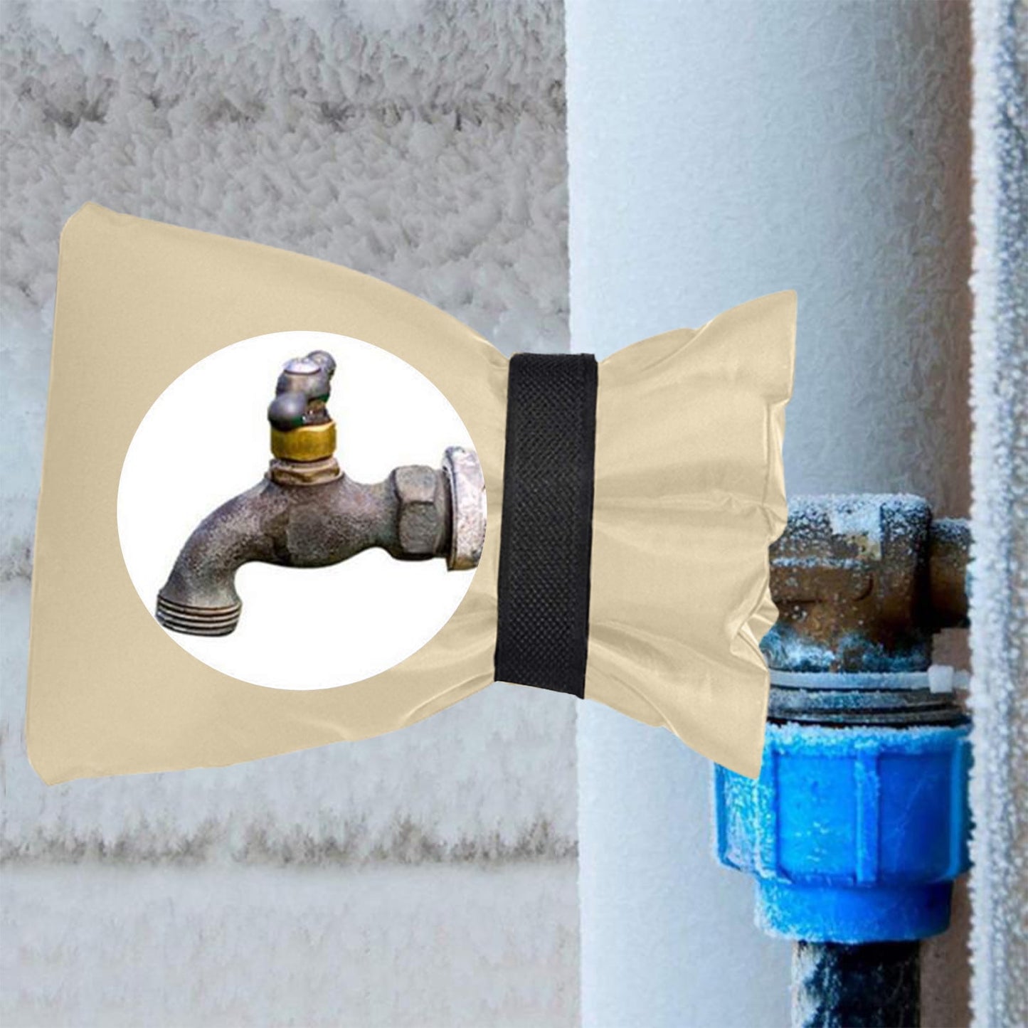 Hose Covers for Winter,CELNNCOE 2pcs Outdoor Faucet Cover For Winter Freezing Protection, Winter Faucet Insulation Cover,Reusable Outdoor Yard Spigot Cover, Antifreeze Long Water Insulated