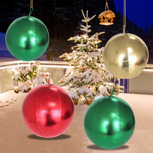 Inflatable Christmas Ball Outdoor Ornaments Giant Inflatable Christmas,40Cm Pvc Inflatable Christmas Ball Ornaments,Patio Christmas Decoration Festive Ornament Christmas Party Decoration Ball