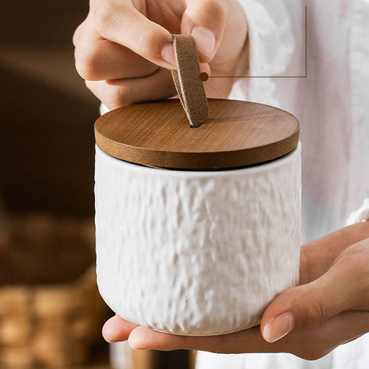 Kitchen Canisters for Countertop, Ceramics Food Storage Jar Canister Ceramic Coffee Canisters with Airtight Lids Food Storage Jars Sugar Container for Kitchen Counter Tea, Coffee Beans, Spice
