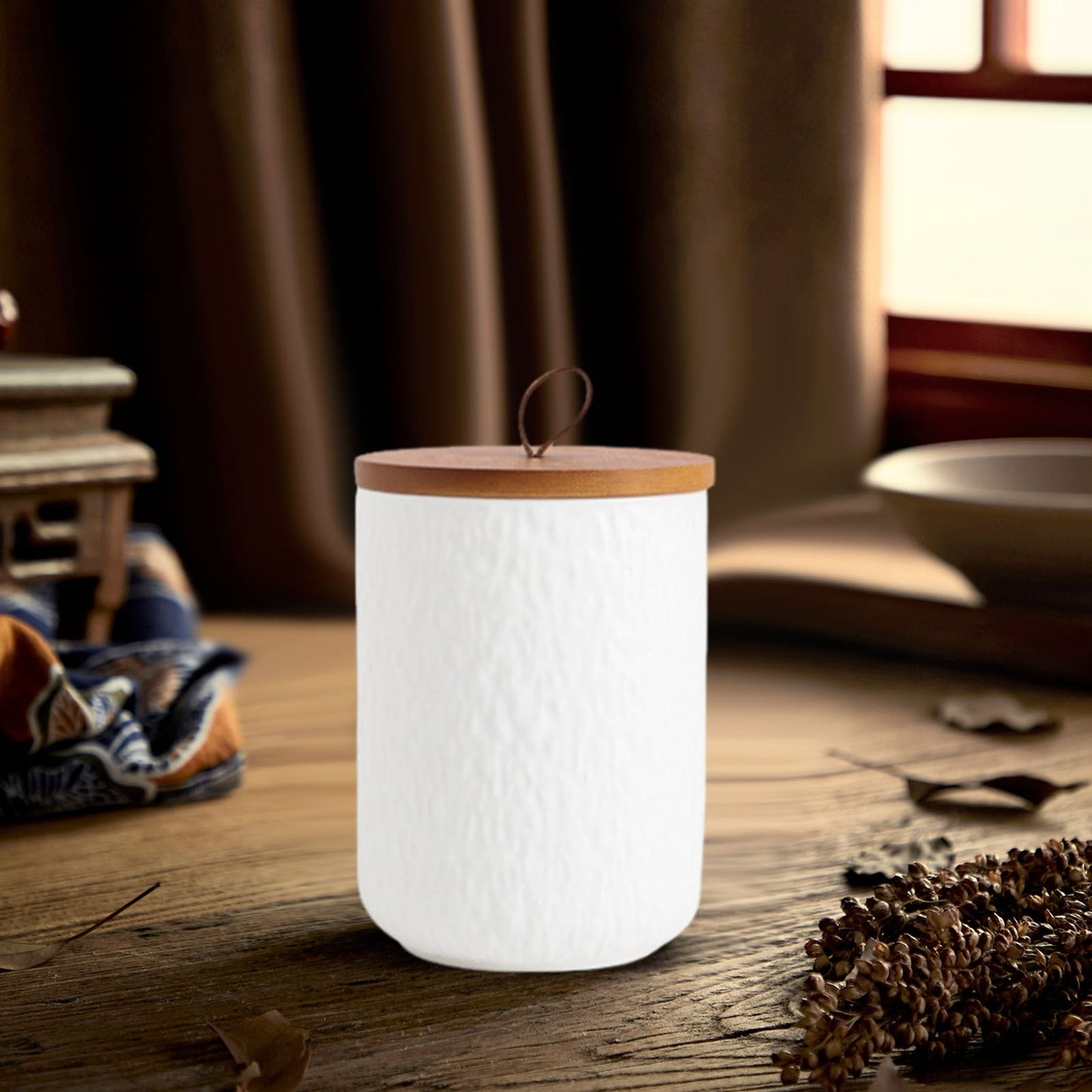 Kitchen Canisters for Countertop, Ceramics Food Storage Jar Canister Ceramic Coffee Canisters with Airtight Lids Food Storage Jars Sugar Container for Kitchen Counter Tea, Coffee Beans, Spice