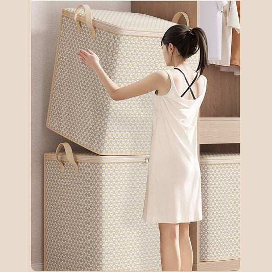 Large Capacity Storage Binsnon Woven Gray Corrugated Clothes Special Storage Carrying 30L/110L/150L/220L,Home Storage Organizer Home Storage Bag Home Bedroom Storage Bag Sorting Storage Bag