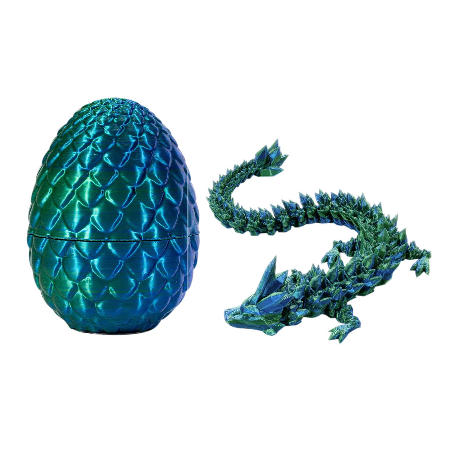 Lanbtorn Easter Egg, Dragon Egg, 12In Dragon Toy, 3D Printed Dragon Fidget Toys, 3D Printed Dragon Egg with Articulated Dragon Inside, Fidget Toys for Autism/ADHD, Easter Gifts