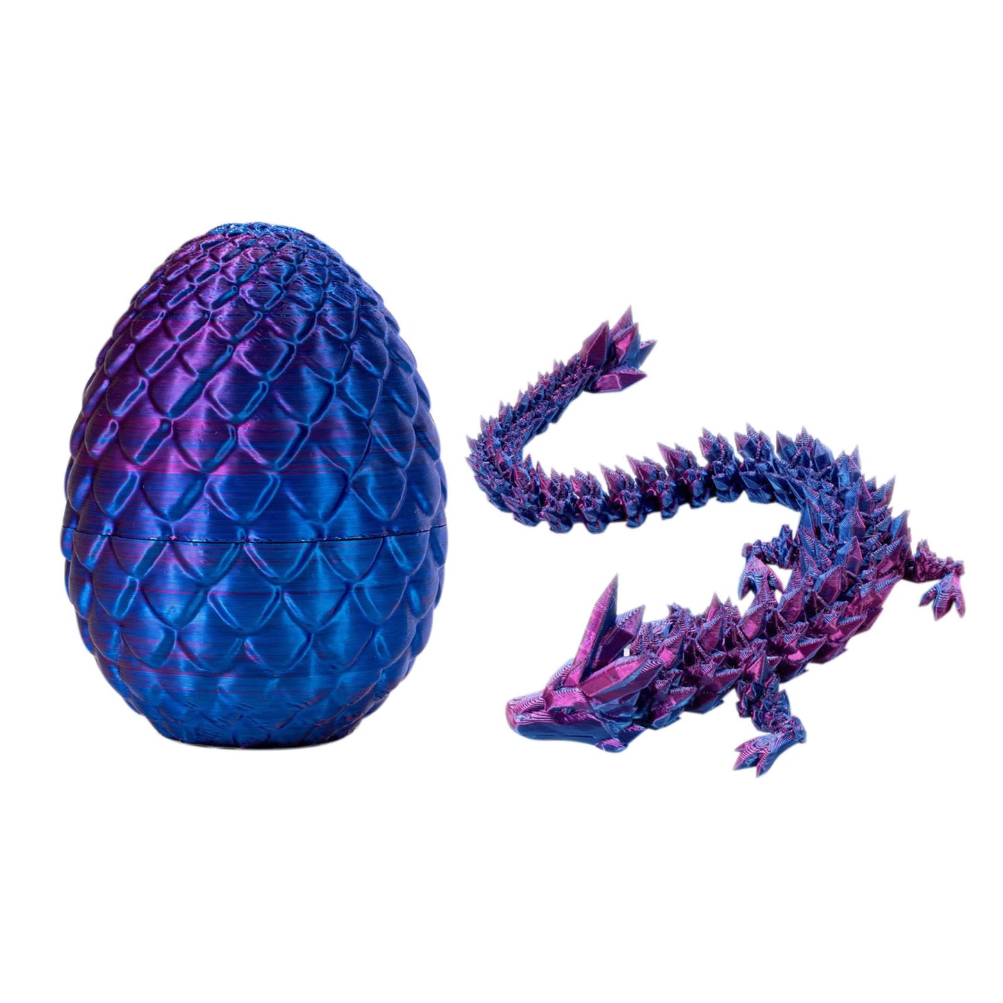 Lanbtorn Easter Egg, Dragon Egg, 12In Dragon Toy, 3D Printed Dragon Fidget Toys, 3D Printed Dragon Egg with Articulated Dragon Inside, Fidget Toys for Autism/ADHD, Easter Gifts