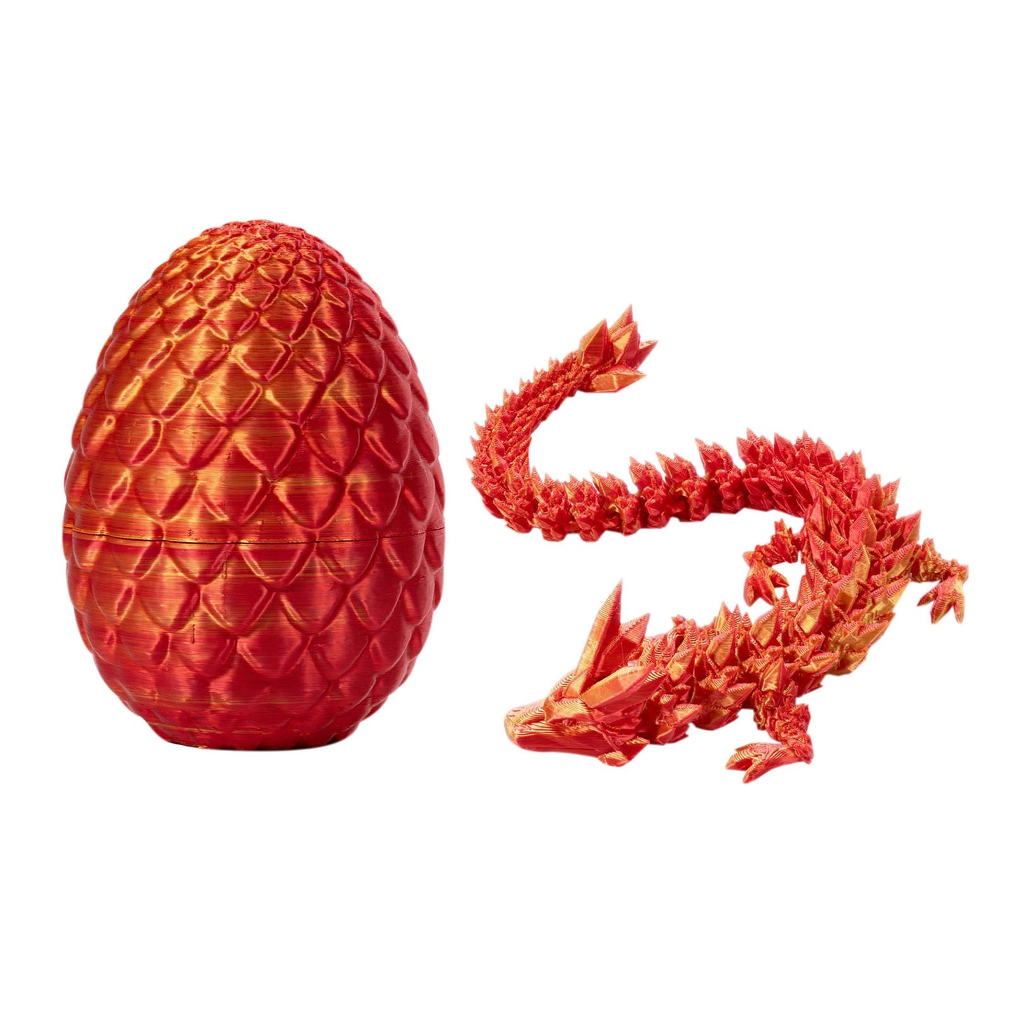Lanbtorn Easter Egg, Dragon Egg, 12In Dragon Toy, 3D Printed Dragon Fidget Toys, 3D Printed Dragon Egg with Articulated Dragon Inside, Fidget Toys for Autism/ADHD, Easter Gifts