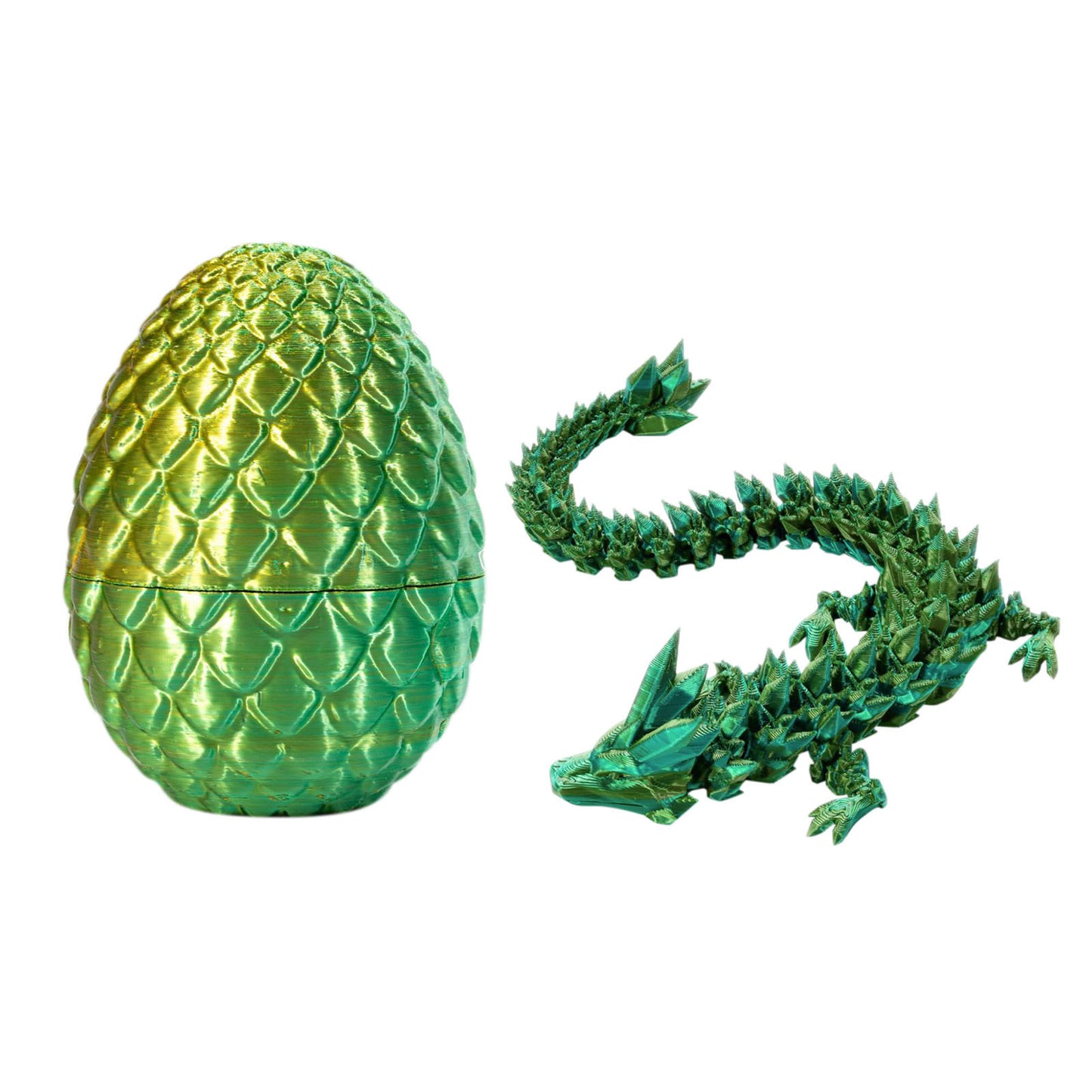Lanbtorn Easter Egg, Dragon Egg, 12In Dragon Toy, 3D Printed Dragon Fidget Toys, 3D Printed Dragon Egg with Articulated Dragon Inside, Fidget Toys for Autism/ADHD, Easter Gifts