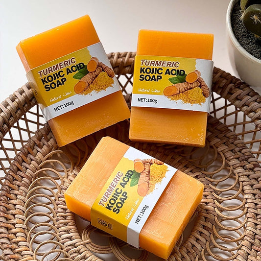 Lemon & Turmeric Soap Bar, Deep Cleaning Bath Soap for Whole Body, Moisturizing Exfoliant with Fine Foam for Refreshing Skin