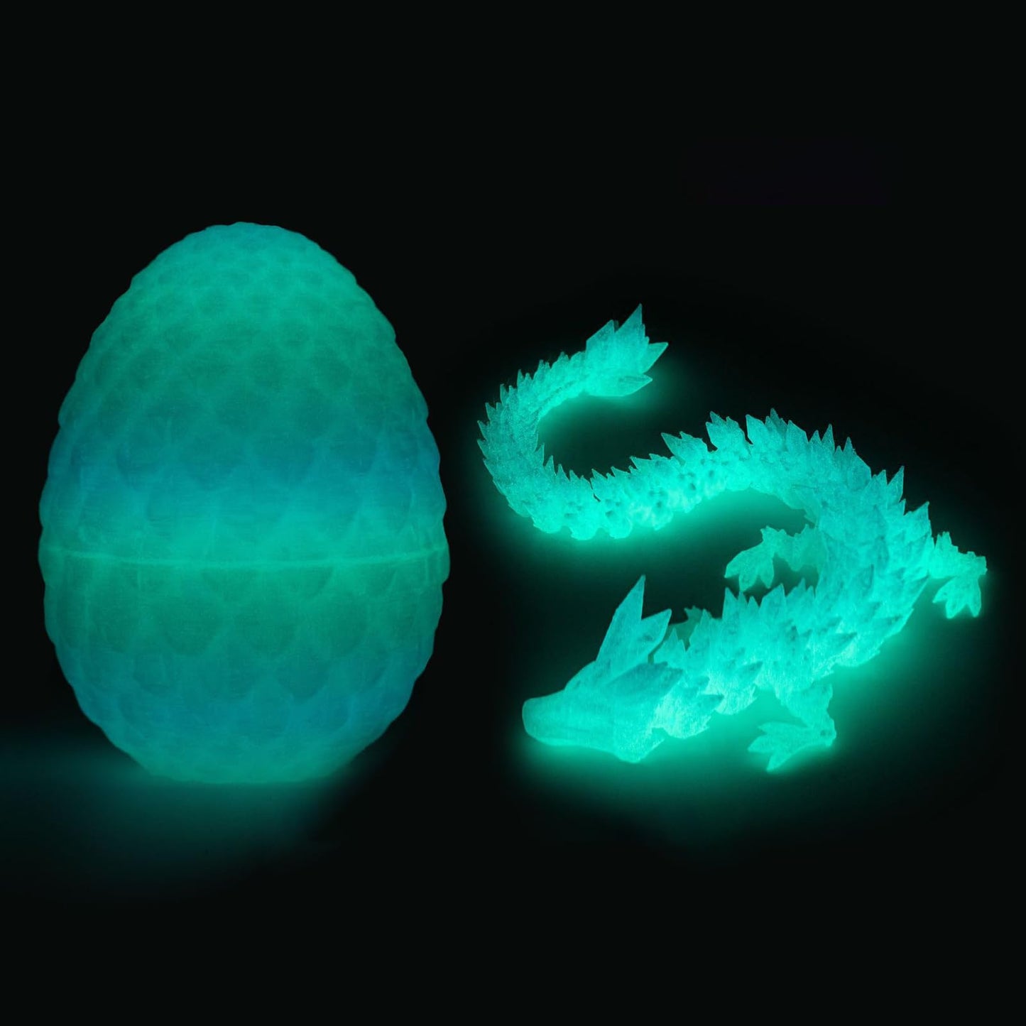 Lanbtorn Easter Egg, Dragon Egg, 12In Dragon Toy, 3D Printed Dragon Fidget Toys, 3D Printed Dragon Egg with Articulated Dragon Inside, Fidget Toys for Autism/ADHD, Easter Gifts