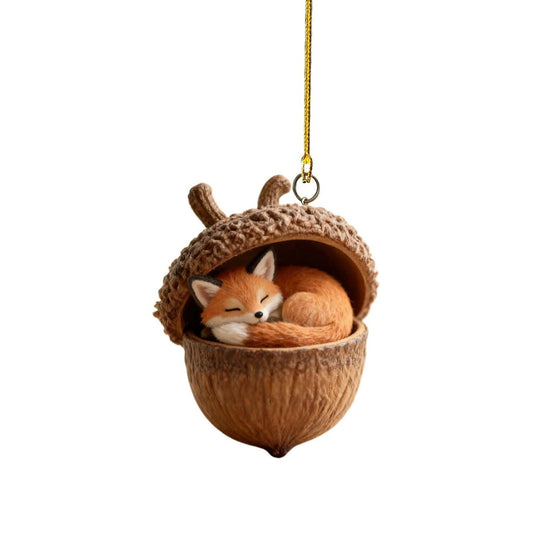 New Hot Forest Animal Acorn Ornaments ¨C Cozy Forest Christmas Ornament,New Woodland Creatures Christmas Ornaments,2D Flat Acrylic Pine Cone Animal Decoration,Christmas Tree Decor,Car Mirror,Gifts