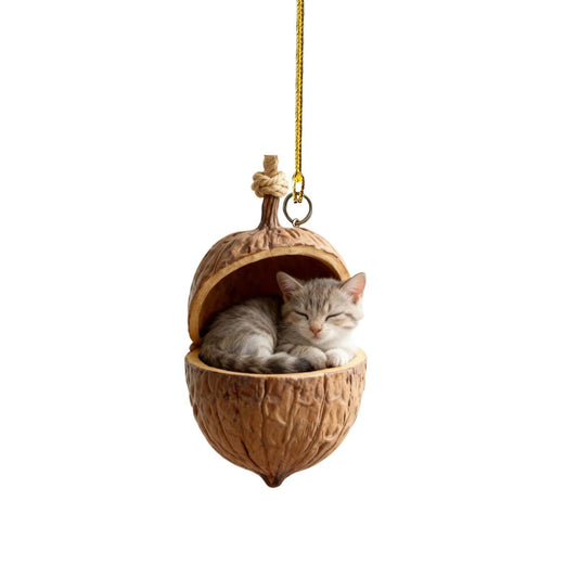 New Hot Forest Animal Acorn Ornaments ¨C Cozy Forest Christmas Ornament,New Woodland Creatures Christmas Ornaments,2D Flat Acrylic Pine Cone Animal Decoration,Christmas Tree Decor,Car Mirror,Gifts