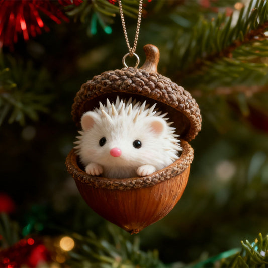 New Hot Forest Animal Acorn Ornaments ¨C Cozy Forest Christmas Ornament,New Woodland Creatures Christmas Ornaments,2D Flat Acrylic Pine Cone Animal Decoration,Christmas Tree Decor,Car Mirror,Gifts