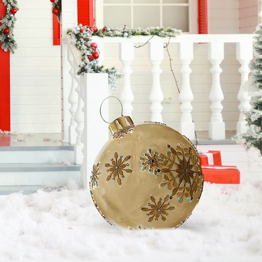 Outdoor Christmas Inflatable Decoration Ball 60Cm Pvc Christmas Tree Ornament For Lawn Garden Holiday Party Seasonal Display