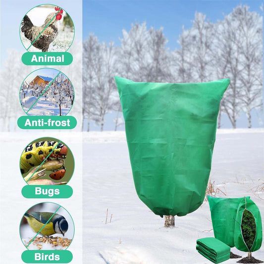 Plant Cover Tree Freeze Protection, Shrub Protecting Bag,Reusable Plant Frost Protection Covers With Zipper & Drawstring, Protection Yard Garden Winter Blankets Outdoor Shrubs, Trees & Potted Plants