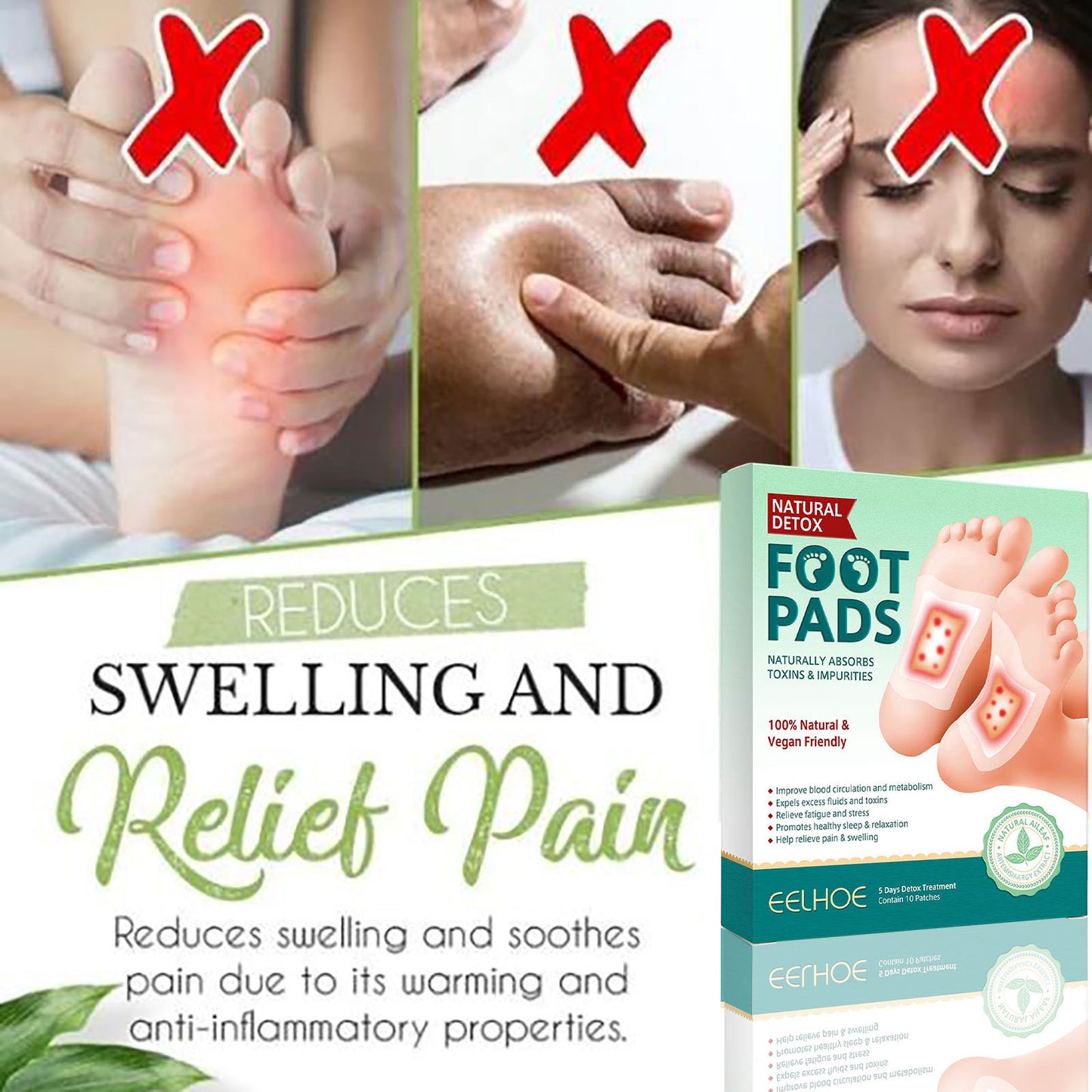 Banzch Wormwood Body Cleansing Footpads The Natural Ingredients In The Footpads And Tension And Promote Deep Sleep,Mothers Day Gifts