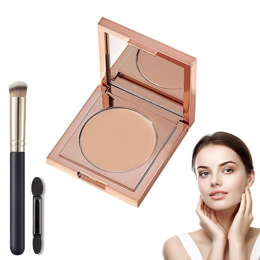 Colored Clay CC Undereye Corrector, Under Eye Concealer,CC Undereye Corrector, Color Corrector for Dark Circles,Under Eye Hydrating Concealer for Women,CC Undereye Corrector with Brush for Women,White
