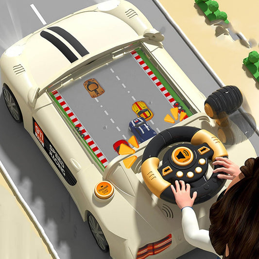 Racing Adventure Car Steering Wheel, Steer Joy Driving Simulator for Kids,Car Racing Adventure Toy with Steering Wheel,Racing Car Adventure Steering Wheel Toy, Musical Steering Wheel Toys for Boys 4-6