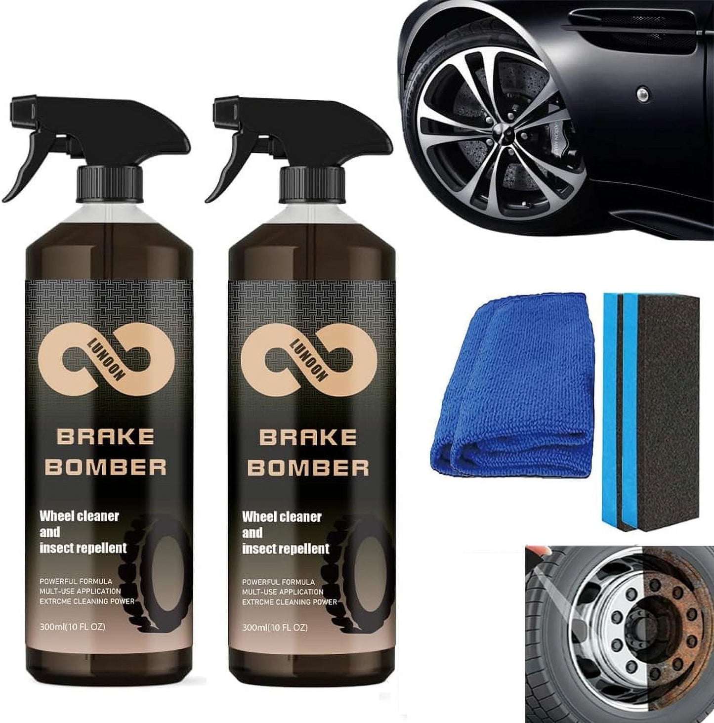 Rdeuod 01 Wheel Brake Dust Remover Automotive Cleaners, 2 Count