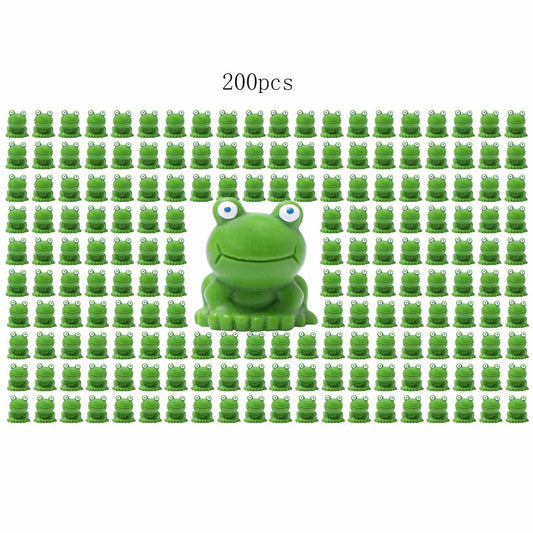 Rdeuod 200 Pcs Resin Mini Frogs Figurines, Green Frog Miniature Figurines, Micro Frogs Figurines, Tiny Cute Frog Figurines, DIY Miniature Moss Landscape Frog Model for Garden Home Decor
