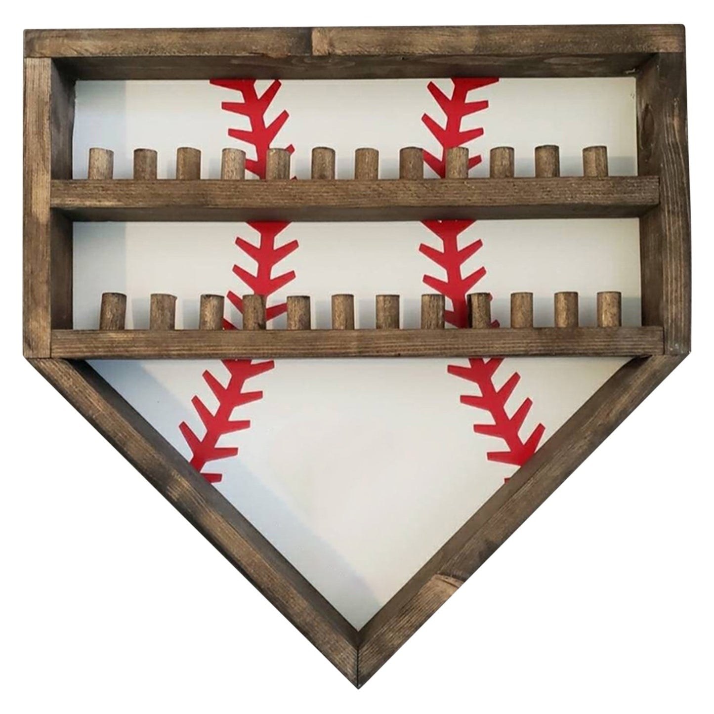 Rdeuod Baseball Display Holder, 24-Hook Personalized Baseball Championship Ring Display Holder, Baseball Display Case, Install It On The Walls of Your Bedroom, Living Room, Home,Office