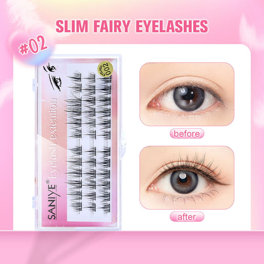 Rdeuod DIY Lash Extension, Self Adhesive Eyelashes Natural Look,20P Multi-hair Grafting Eyelashes Single Cluster Planting Eyelashes Natural Three-dimensional Soft False Eyelashes£¬B