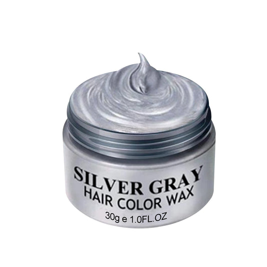 Rdeuod Hair Dye Shampoo for Gray Hair, Silver Gray White Hair Color Wax Pomades 1oz Natural Hair Coloring Wax Cosplay for Women Men£¬silver