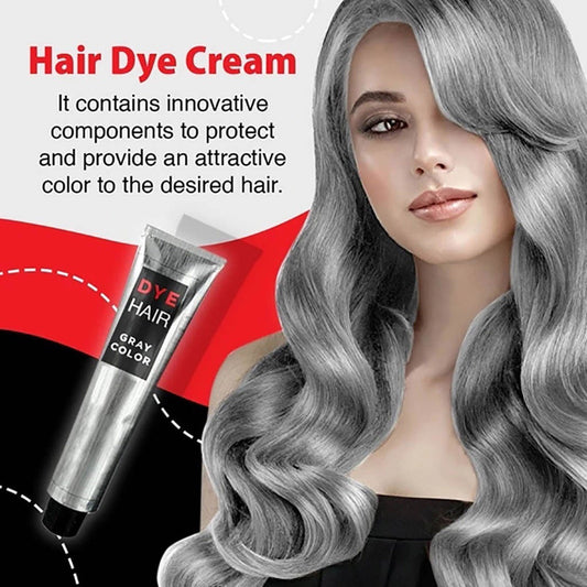 Rdeuod Hair Dye Shampoo for Gray Hair, Unisex DIY Fashion Gray Color Super Gray Hair Dye-Cream 100ml for Women Men£¬Silver