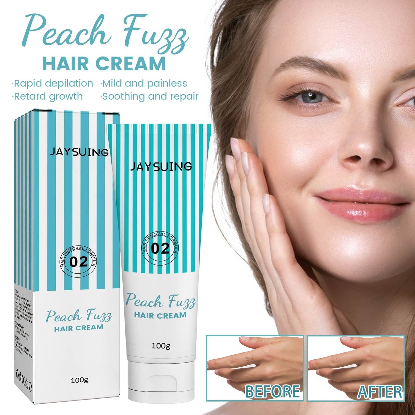 Rdeuod Hair Removal Cream,Lip Hair-removal Cream, Mild And Not Irritating,100g£¬Blue,One Size