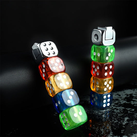 Rdeuod Lighter,Dice Shape Lighter, Butane Lighter, Torch Lighter, Windproof Butane Torch Lighter, For Candle Kitchen BBQ BBQ Camping Jewelry Welding Gifts,Multicolor,5ml