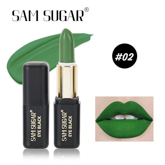 Rdeuod Lipstick for Women,Lipstick Dark Series Makeup Ball Festival Activity Retro Body And Face Painting Cream,green