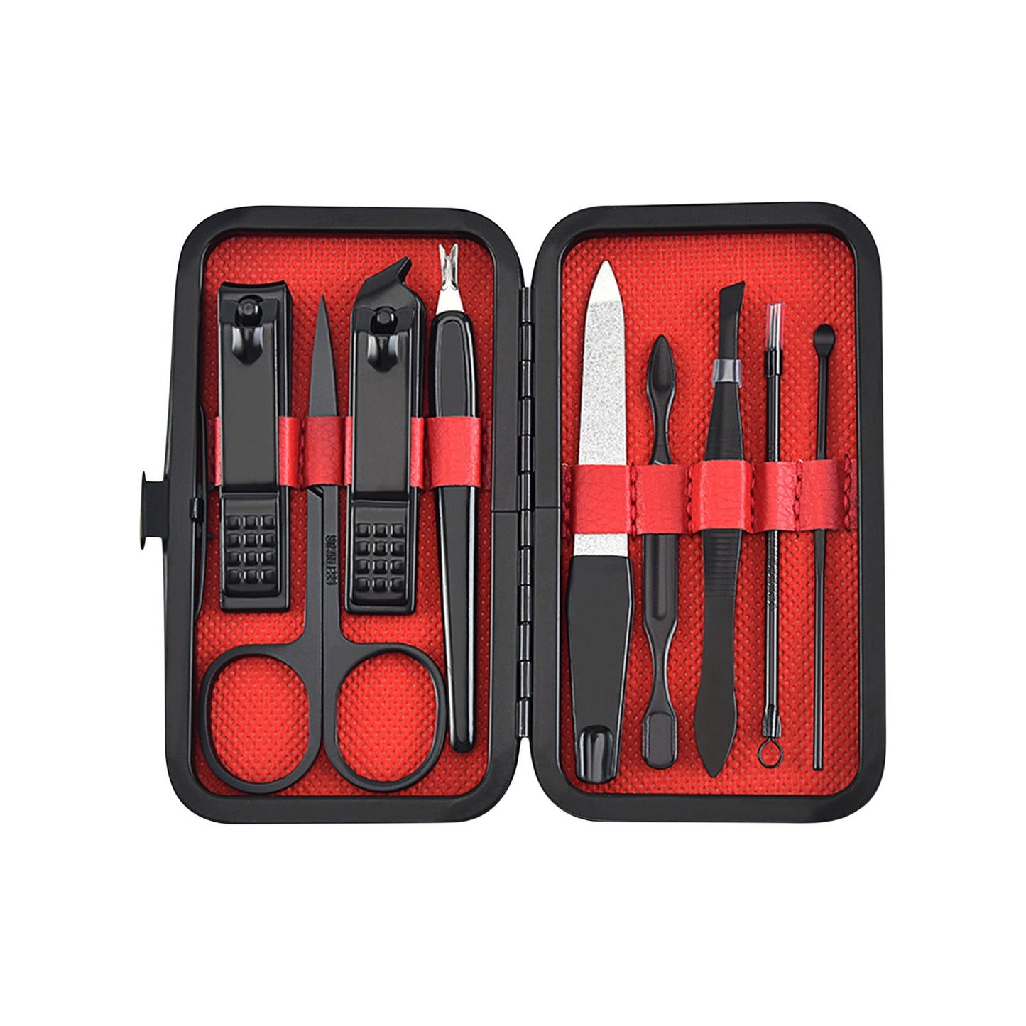 Rdeuod Nail Clippers,Manicure Nail Makeup Tools Beauty Set Stainless Steel Nail Clipper Nail Clipper Set Nail Clipper Set Seven Piece Set,Red,One Size