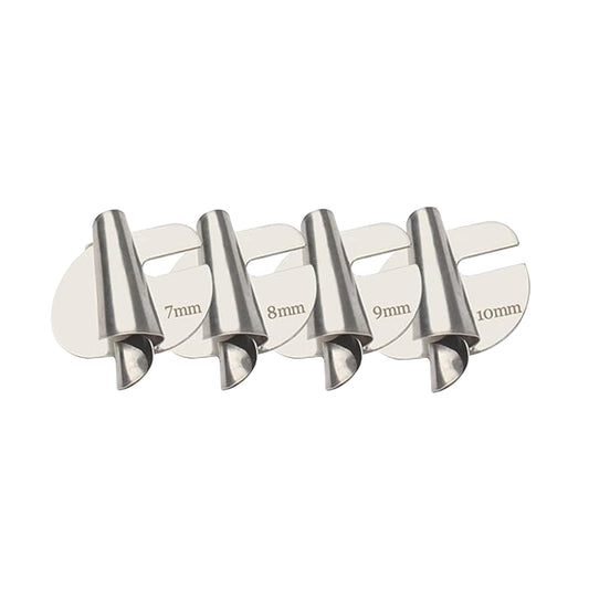 Rdeuod Universal Sewing Rolled Hemmer Foot, 3mm-10mm Wide Rolled Hem Pressure Foot, Sewing Machine Presser Foot Hemmer Foot, Home Industrial Curved Scroll Hemmer Foot (4Pcs-7/8/9/10mm)