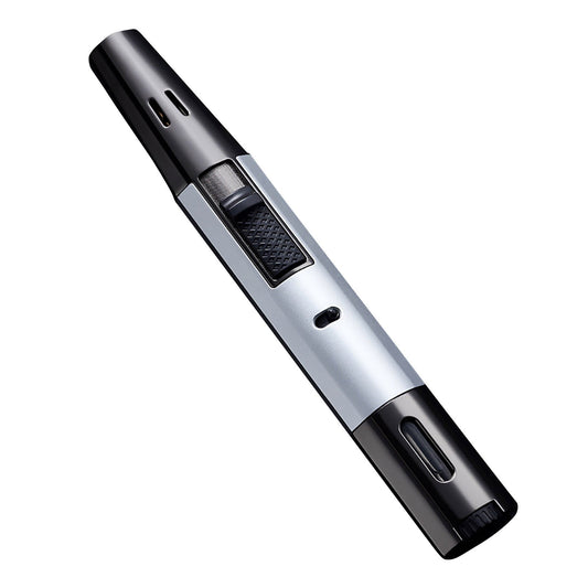 Rdeuod Windproof Straight Torch Lighter, Refillable Jet Flame Lighter Butane Torch, Adjustable Flame Pocket Cigar Lighter Multipurpose Turbine Torcher for Outdoor BBQ Baking Camping